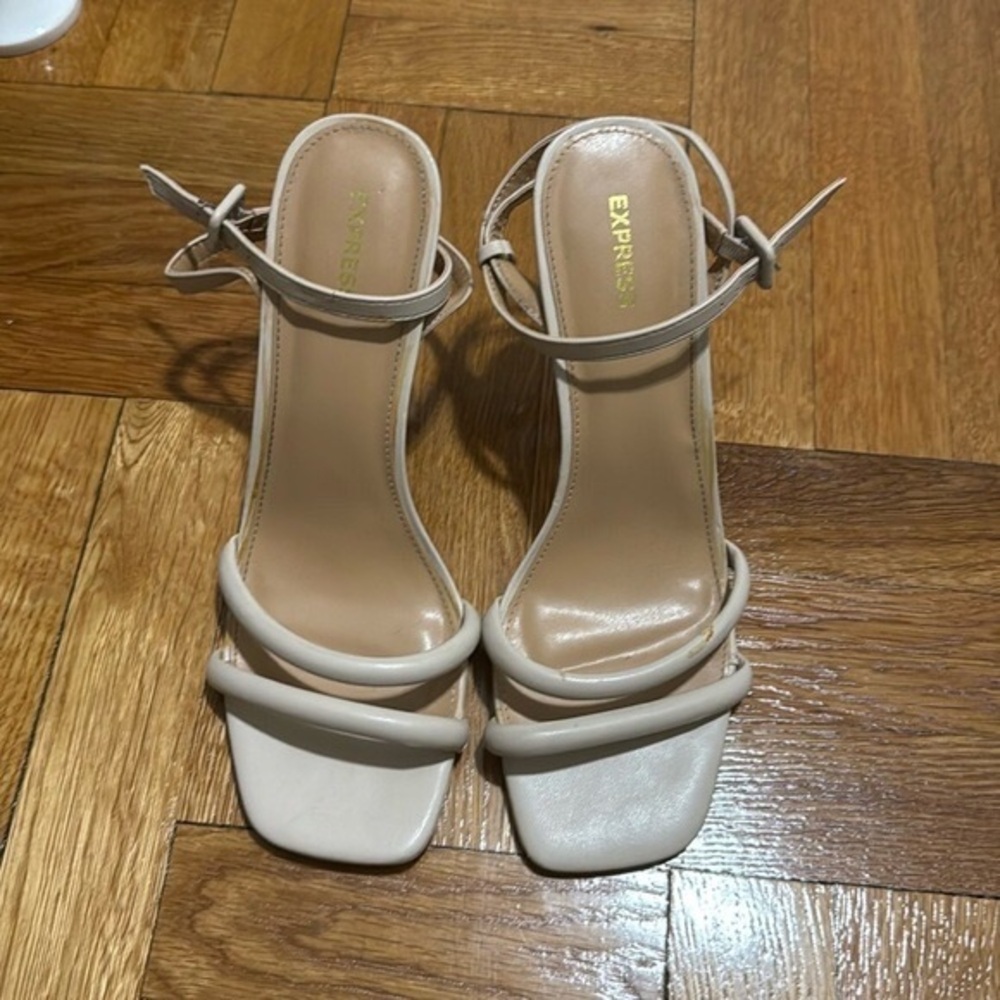 Express Women's Stylish Cream Heels
